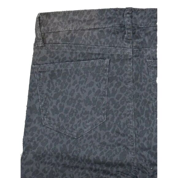 Buffalo High Rise Sz 6 Stretch Tencel Skinny Pants Hanna Black Tonal Leopard NWT - Picture 5 of 7
